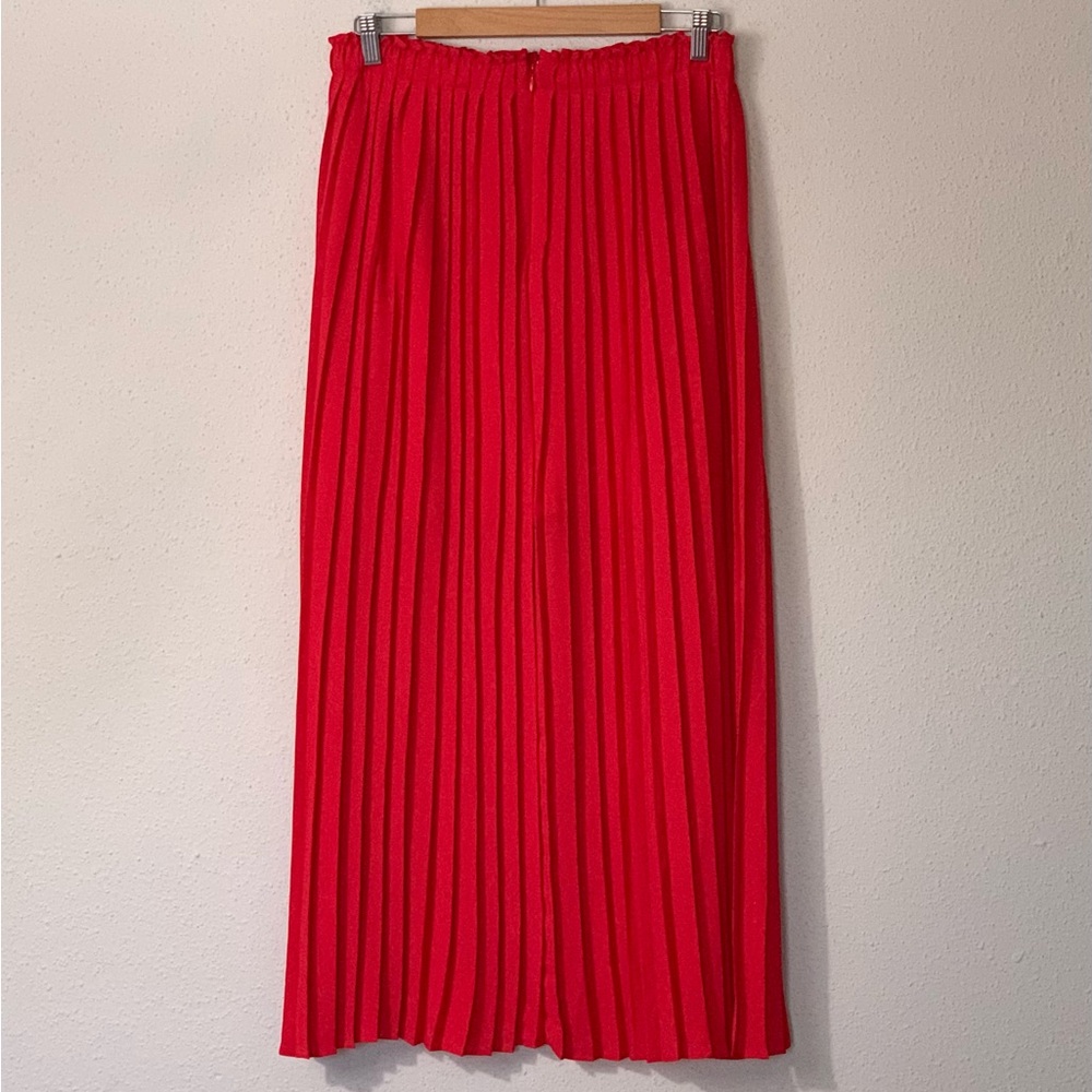J. Crew Red Pleated Maxi Skirt - Picture 12 of 12